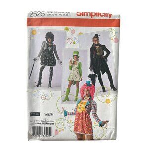 Simplicity 2525 Steampunk Leprechaun Clown Costume Pattern Sizes 14-20 UNCUT